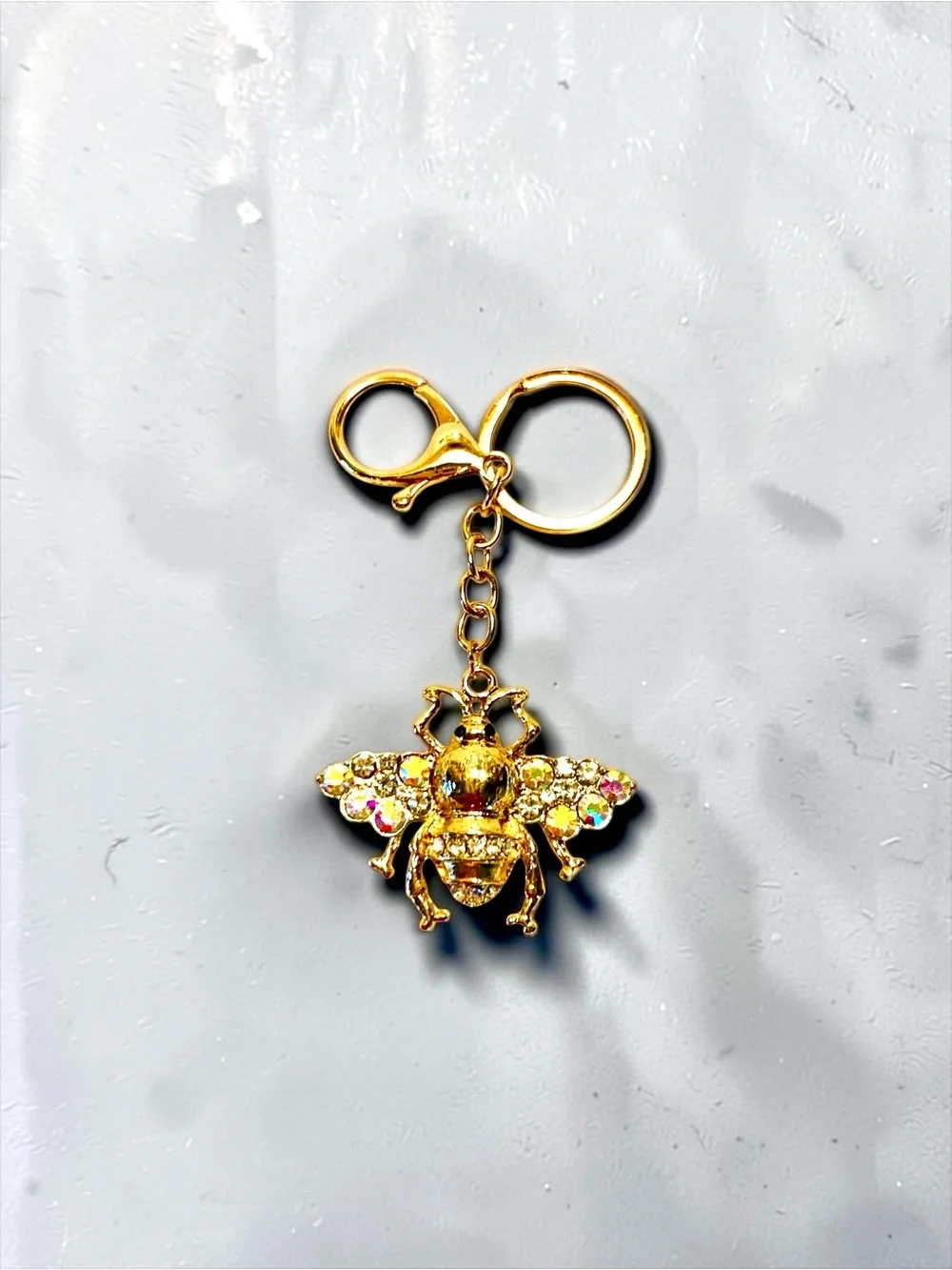 Nicole Gold Bee Rhinestone Keyring